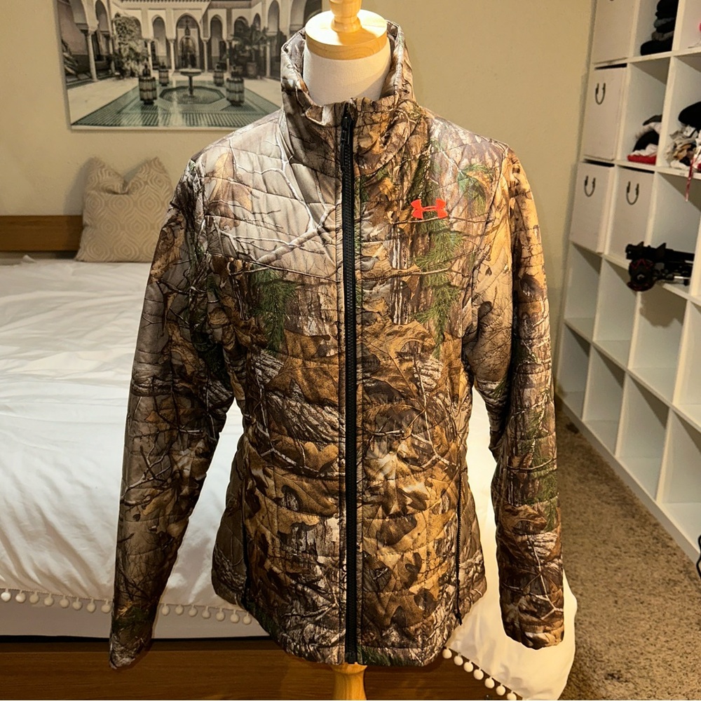 Under Armour | Storm1 RealTree Camo Puffer Jacket Pink Logo Women's L